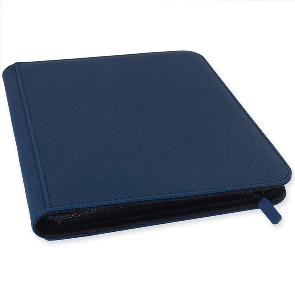 16 Pocket Card Binder 1024 Capacity PVC Free Hard Shell Waterproof Zipper-Dark Blue