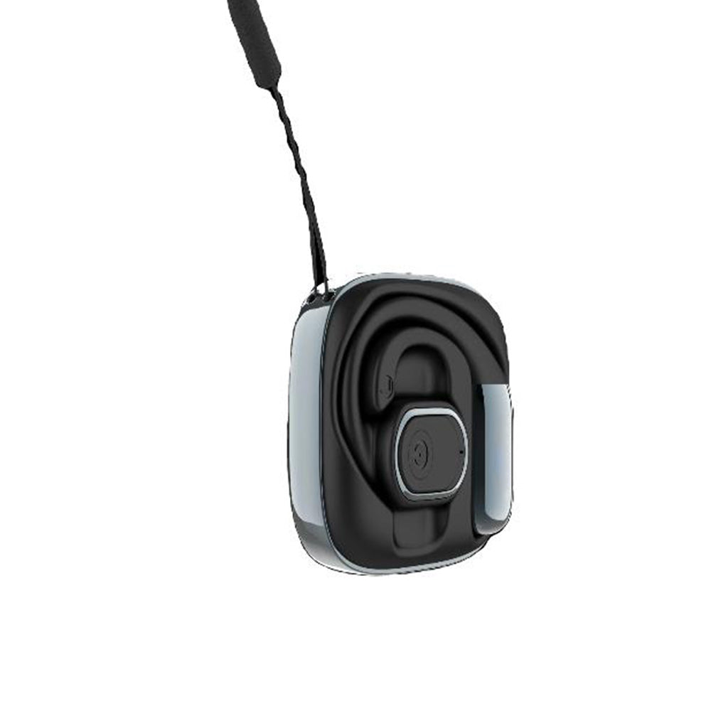 Bluetooth Open Ear Earbuds Wireless Headphones with Earhooks Air Conduction Headset with Mic for Running Workout Black
