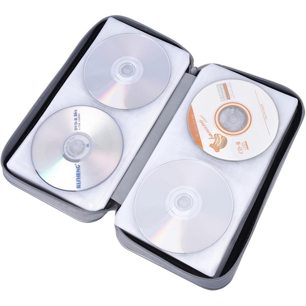 Portable 96 Capacity DVD CD Holder Case - Black