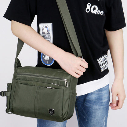 Water-Resistant Messenger Bag for Men Lightweight Travel Crossbody Sling Bag-Green