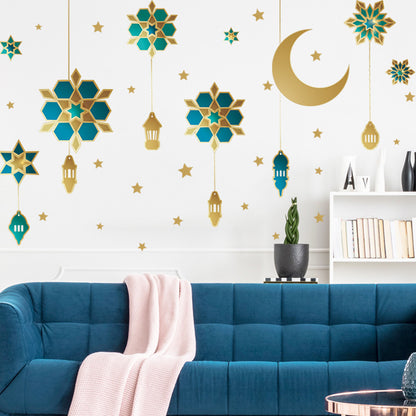 Wall Sticker Moon Chandelier Star Bedroom Wall Decoration Wall Sticker Art DIY Home Decor Wall Stickers Mural