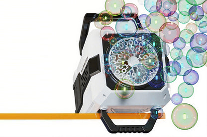 Automatic Rotating Bubble Machine with RGB Lights