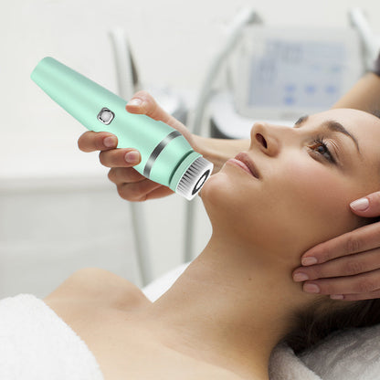 4-in-1 Electric Facial Cleansing Brush Set for Skin Care and Beauty Green