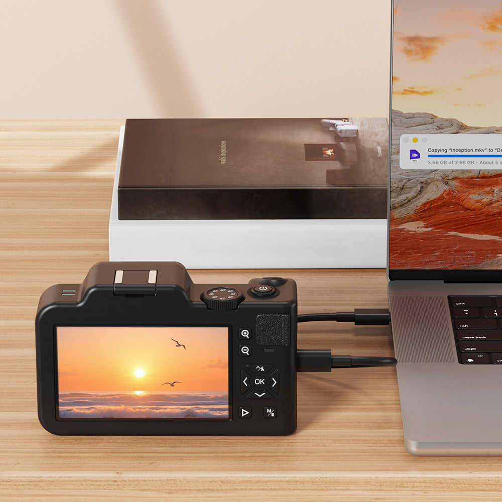 5K Dual Screen Digital Camera 18X Zoom Autofocus Video Camera