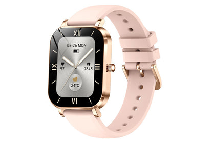 Smart Watch Bluetooth Call Make Calls Musics Fitness Tracker Heart Rate Sleep Monitor -Pink