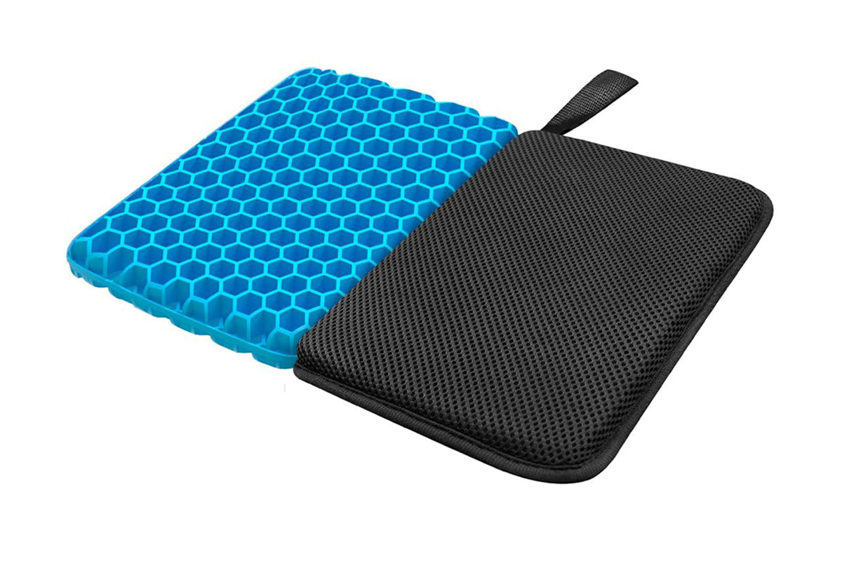 Airplane Seat Cushion for Long Flights Foldable Gel Seat Cushion with Non-Slip Cover