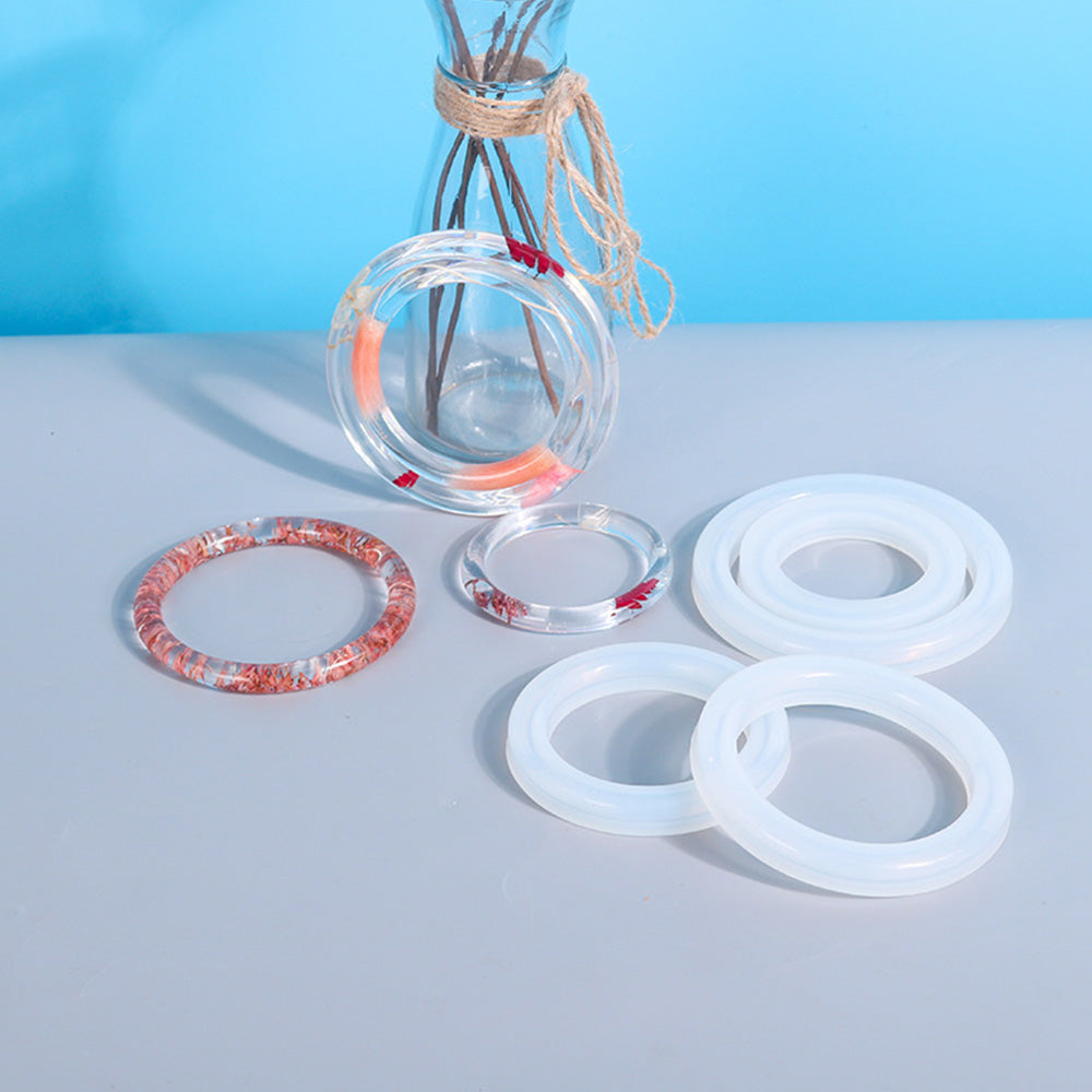 4 Sizes DIY Resin Bangle Mold Set Silicone Bangle Bracelet Mold