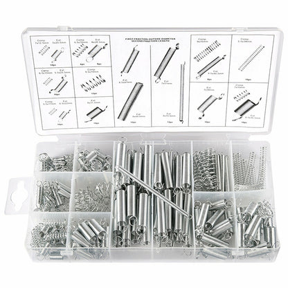 200 PCS Springs Assortment Kit Carbon Steel Spring Set