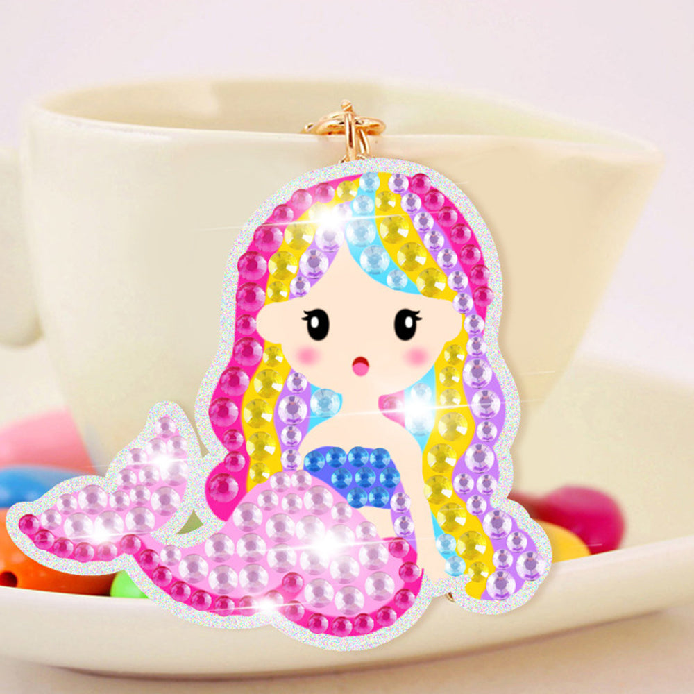 15 Styles DIY Rhinestone Painting Keychain Kits Christmas Decor