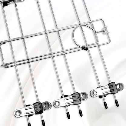 Space Saving Hanging Pants Organizer with 12 Clips and 360 Degrees Swivel Hook