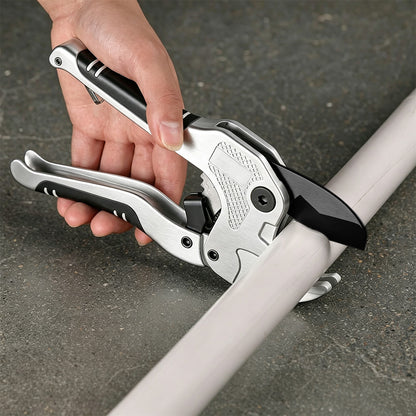 42mm PVC PPR Pipe Cutter with SK5 Steel Blade and Locking Latch - Silver
