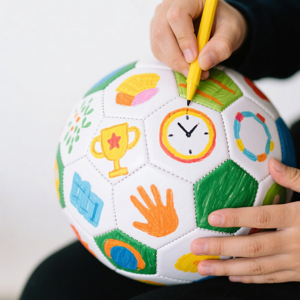 DIY Paintable White Soccer Ball Creative Sports Toy