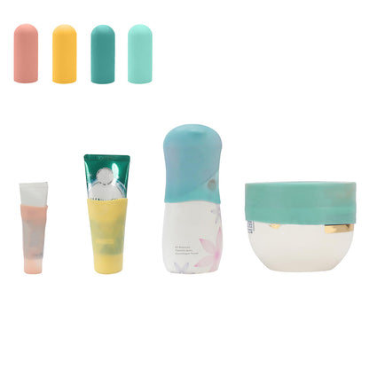 4 Pack Silicone Bottle Covers Leak for Travel