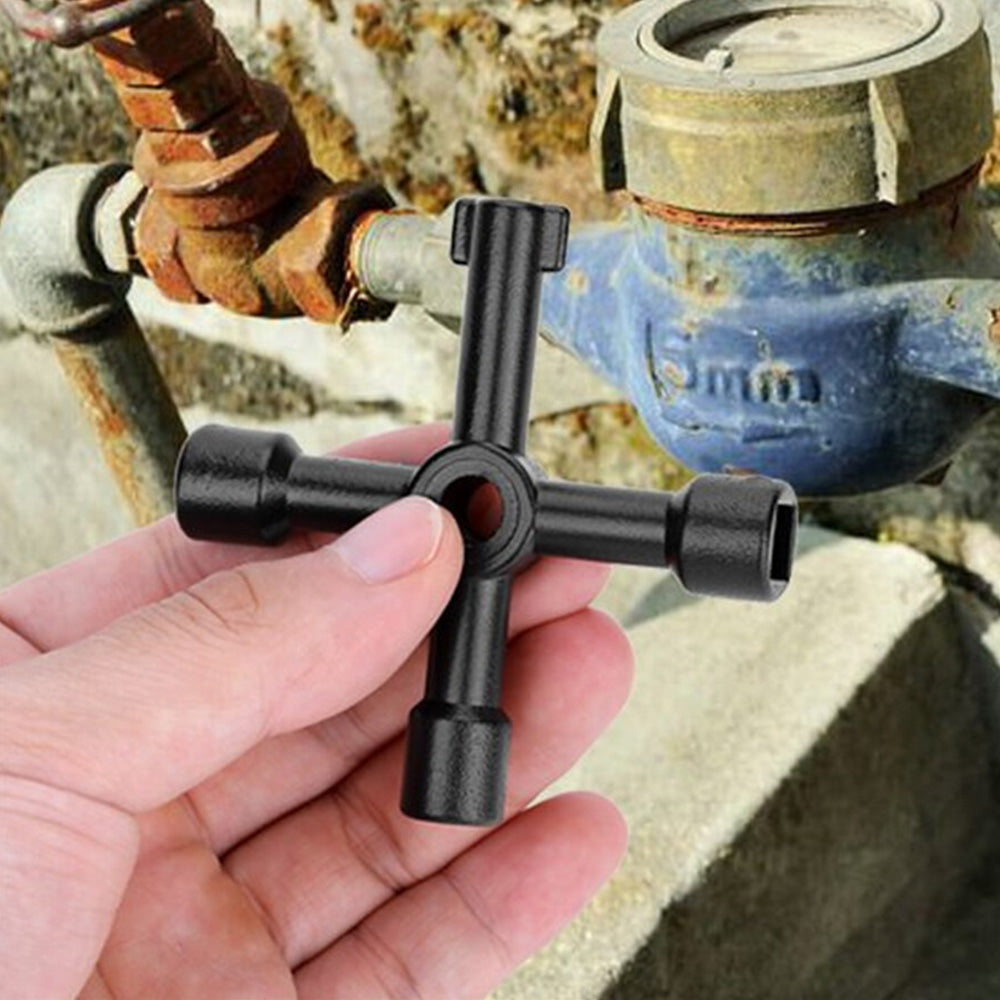 Multi-Functional Electrical Switchboards Key Lock Tools Security Switch Key Wrench-Black