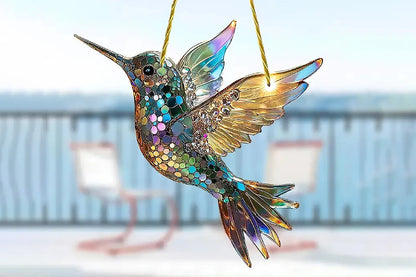 3Pcs Colorful Spirit Birds Sherum Spirit Birds Hanging Ornament Sun Catcher Stained Birds