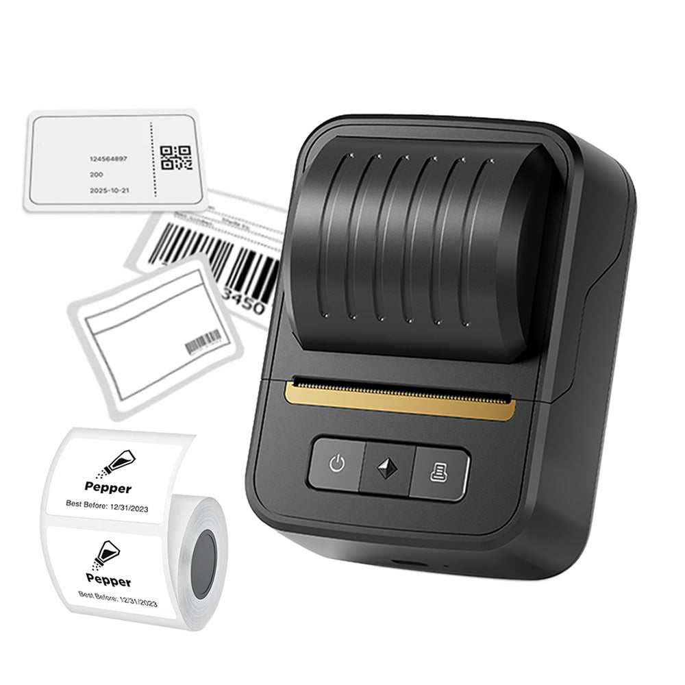 Bluetooth Label Maker Machine with Tape Roll Inkless Labeler Sticker Printer for Home Office