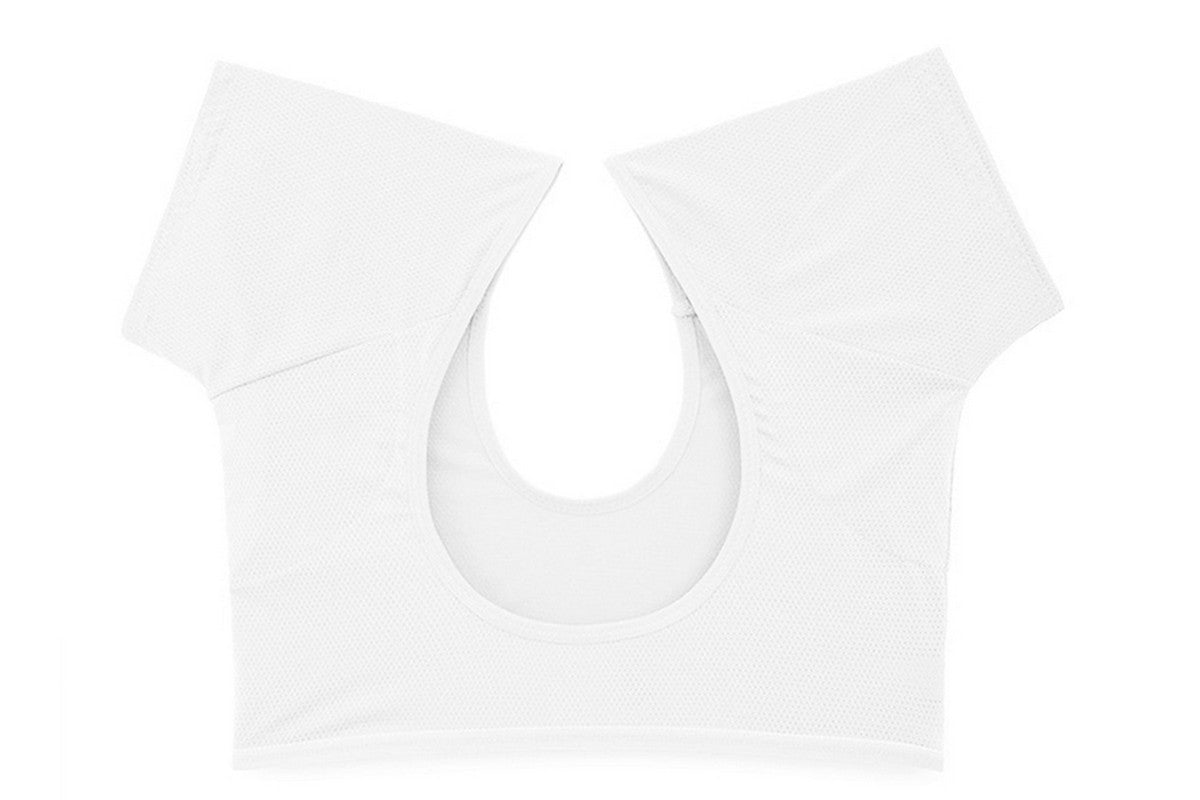 Underarm Sweat Vest Women Armpit Sweat Pads Washable Reusable Pads Breathable Sweat Guards for Under Armpits Sweat-White
