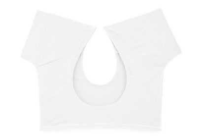 Underarm Sweat Vest Women Armpit Sweat Pads Washable Reusable Pads Breathable Sweat Guards for Under Armpits Sweat-White