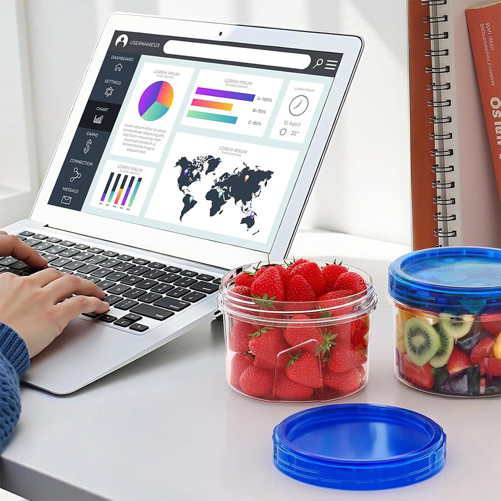 6PCS 500ml Food Storage Containers ¨C Reusable Meal Prep Boxes Microwave & Freezer Safe