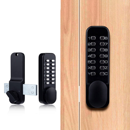 Mechanical Keyless Entry Door Lock Smart Code Combination Security Door Knob Black
