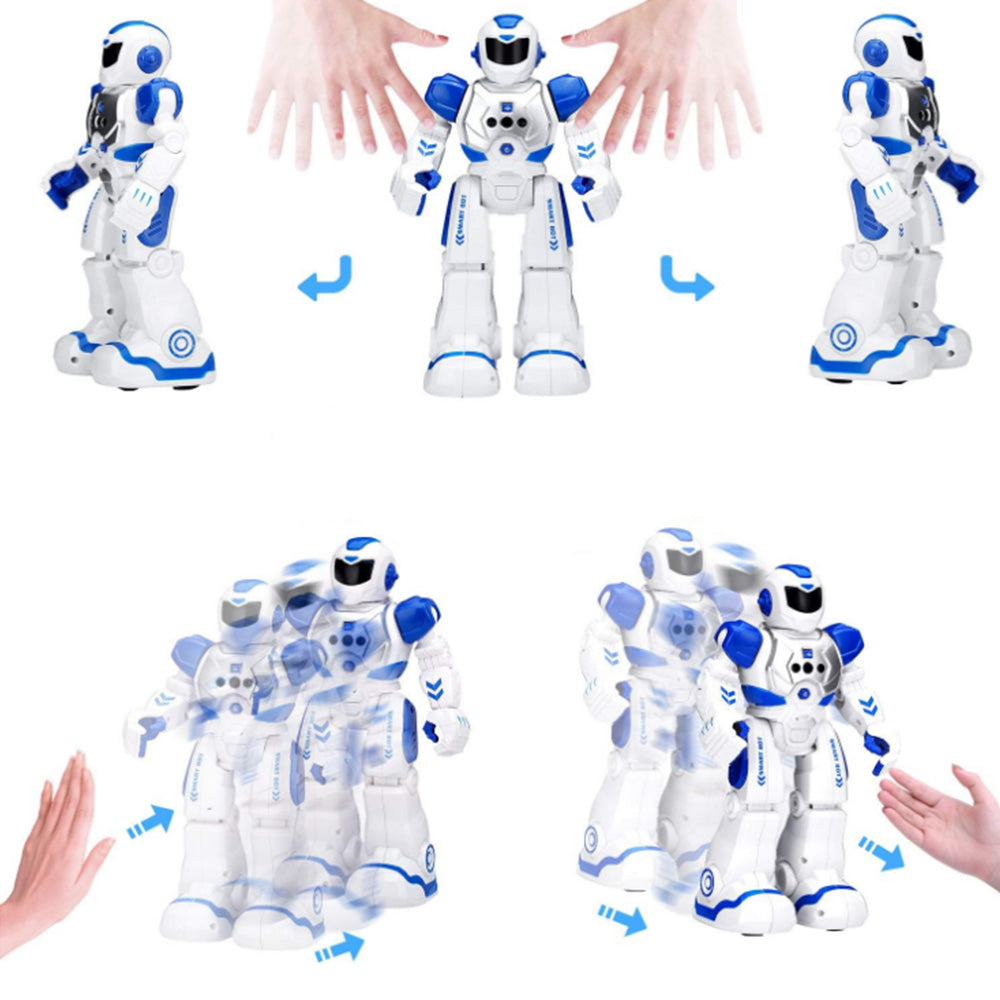 RC Smart Robot Toy for Kids Gesture Sensing Robot Singing Dance Talking Robotic Toy Blue