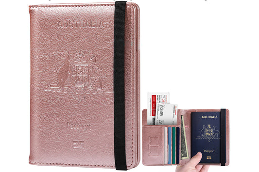 RFID Blocking Passport Wallet Water Resistant Travel Document Organizer -Cuticolor