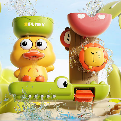 Animal Suction Waterfall Bath Toy Water Wheel for Boys Girls