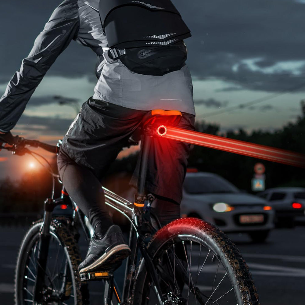 5-Mode Smart Tail Light Sensing Rear Brake Light for Night Riding Rechargeable Auto On/Off Bicycle Light