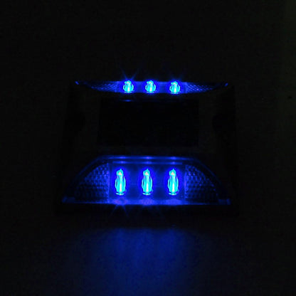 4 Piece Solar Deck Lights for Roadway Driveway - Blue