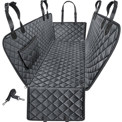 Pet Car Seat Cover Back Seat Hammock Protector for Dogs Travel-Black