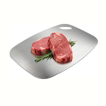 3Pcs Stainless Steel Cutting Board Double Sided Chopping Board for Meat Vegetables