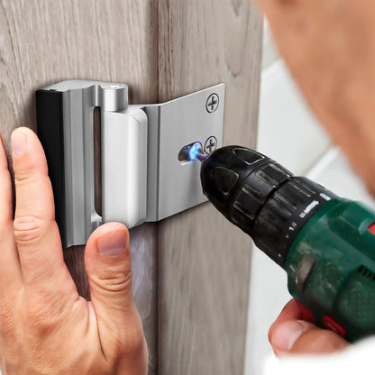 2 Pack Home Security Door Lock Door Reinforcement Lock -Silver