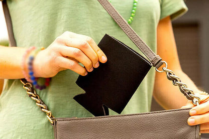 25Pcs Black Blank Can Cooler Sleeves Collapsible Plain Drink Holder Skinny Drink Insulated Sleeve