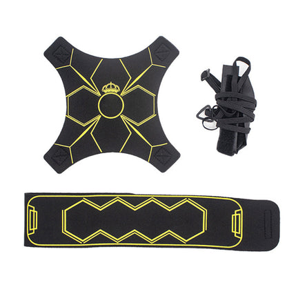 Soccer Volleyball & Rugby Trainer Football Kick and Throw Solo Practice Training Aid Yellow