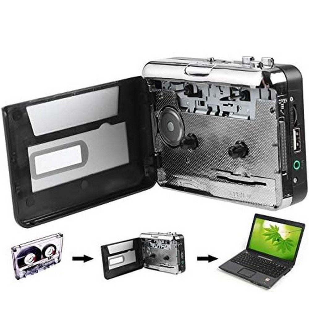 Cassette Player USB Walkman Converts Cassette Tapes to MP3s