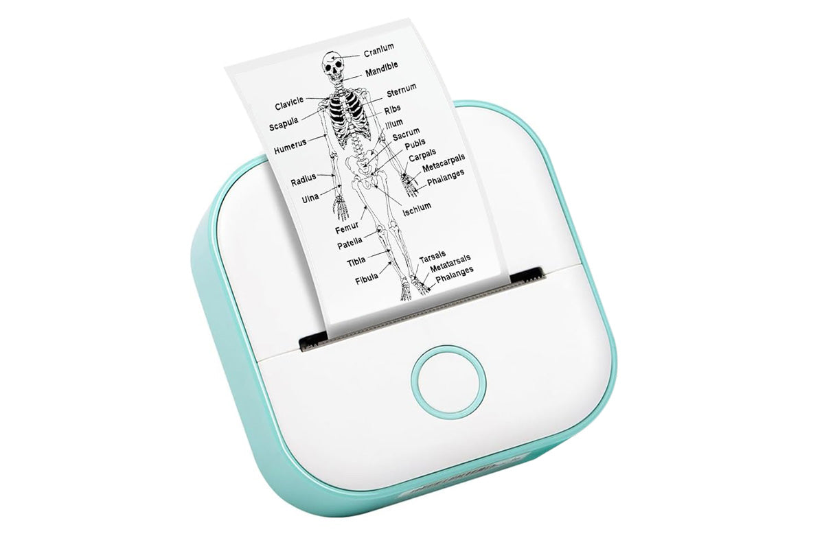 Mini Portable Thermal Sticker Printer Bluetooth Pocket Photo Printer-Green Color