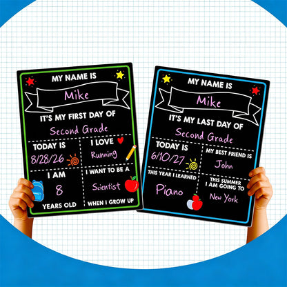 28x35cm Double Sided First and Last Day of School Chalkboard Photo Sign