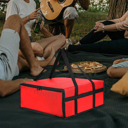 Large Foldable Insulated Pizza Cake and Food Delivery Bag-Red