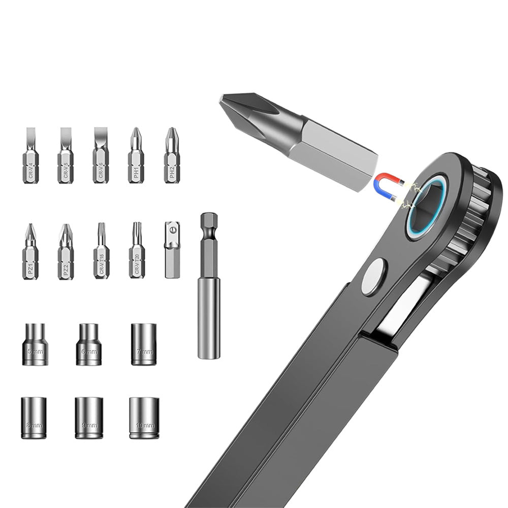 Multifunctional Right Angle Screwdriver Pocket Offset Ratcheting Screwdriver Cool Gadget