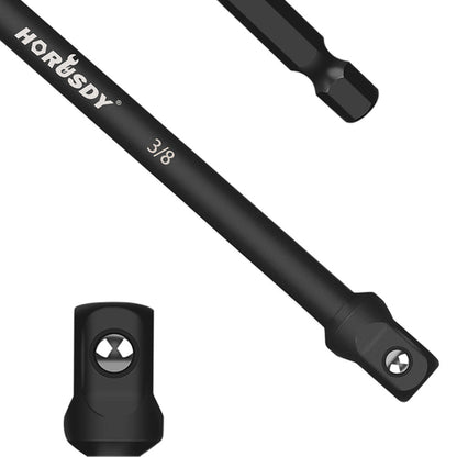 6Pc Set Drill Socket Adaptors Heavy Duty Impact Driver Long Short 1/2 inch 1/4 inch 3/8 inch