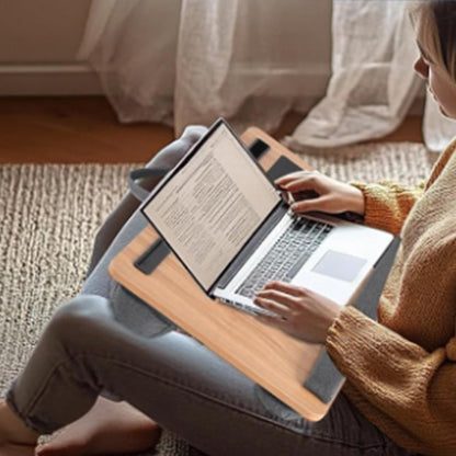 Laptop Desk with Built in Mouse Pad Wrist Pad Laptop Stand with Tablet/Phone Holder Brown