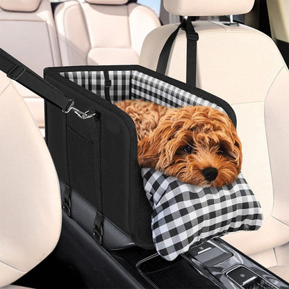 Oxford Fabric Center Console Pet Vehicle Seat Carrier - Black