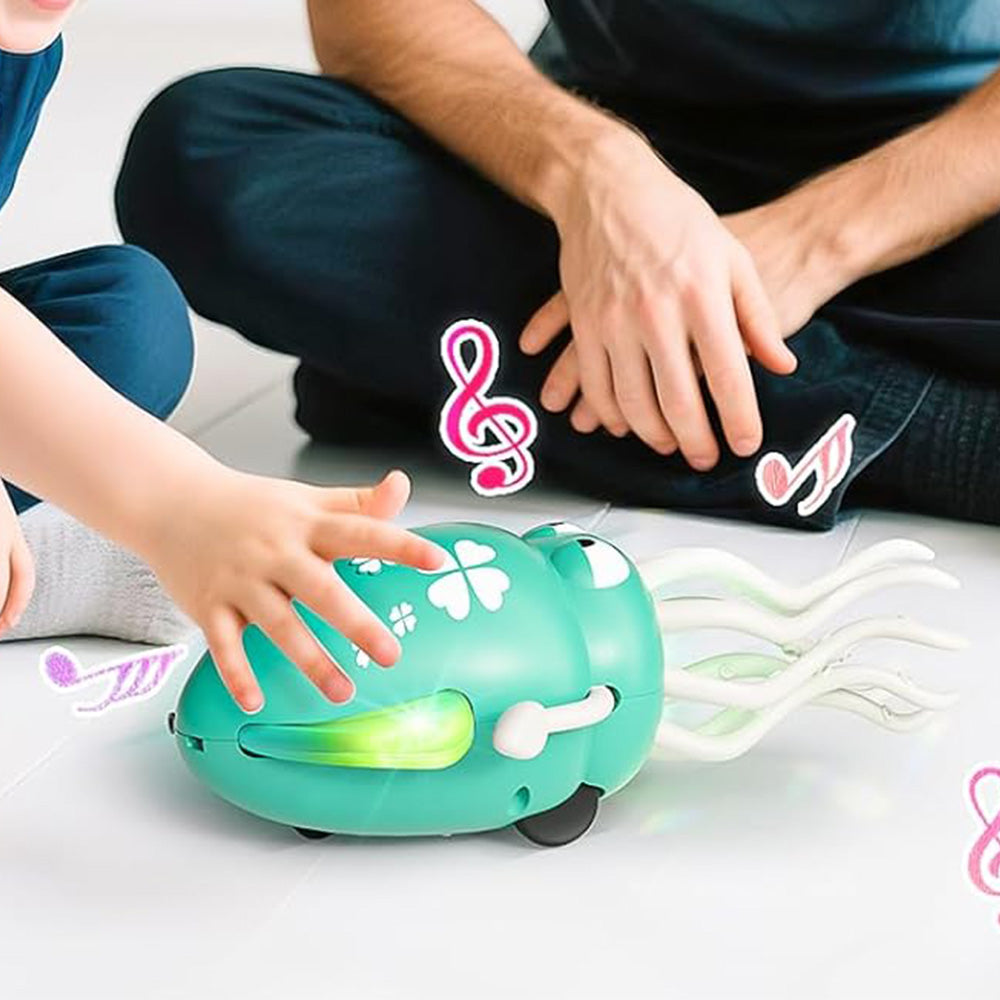 Dancing Electric Octopus Toy â€?Crawling Musical Squid for Tummy Time Green