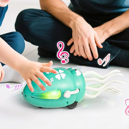 Dancing Electric Octopus Toy â€?Crawling Musical Squid for Tummy Time Green