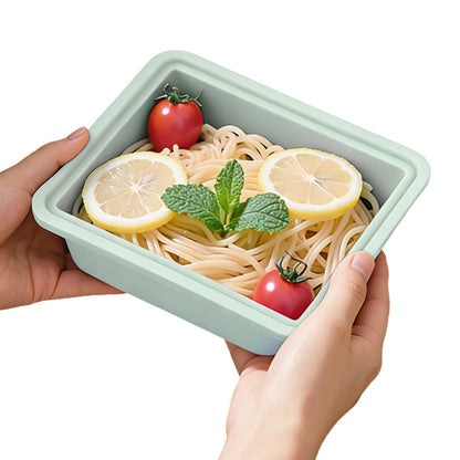 2Pcs Silicone Freezer Trays with Lid Soup Freezer Container Microwave Dishwasher Safe-Green