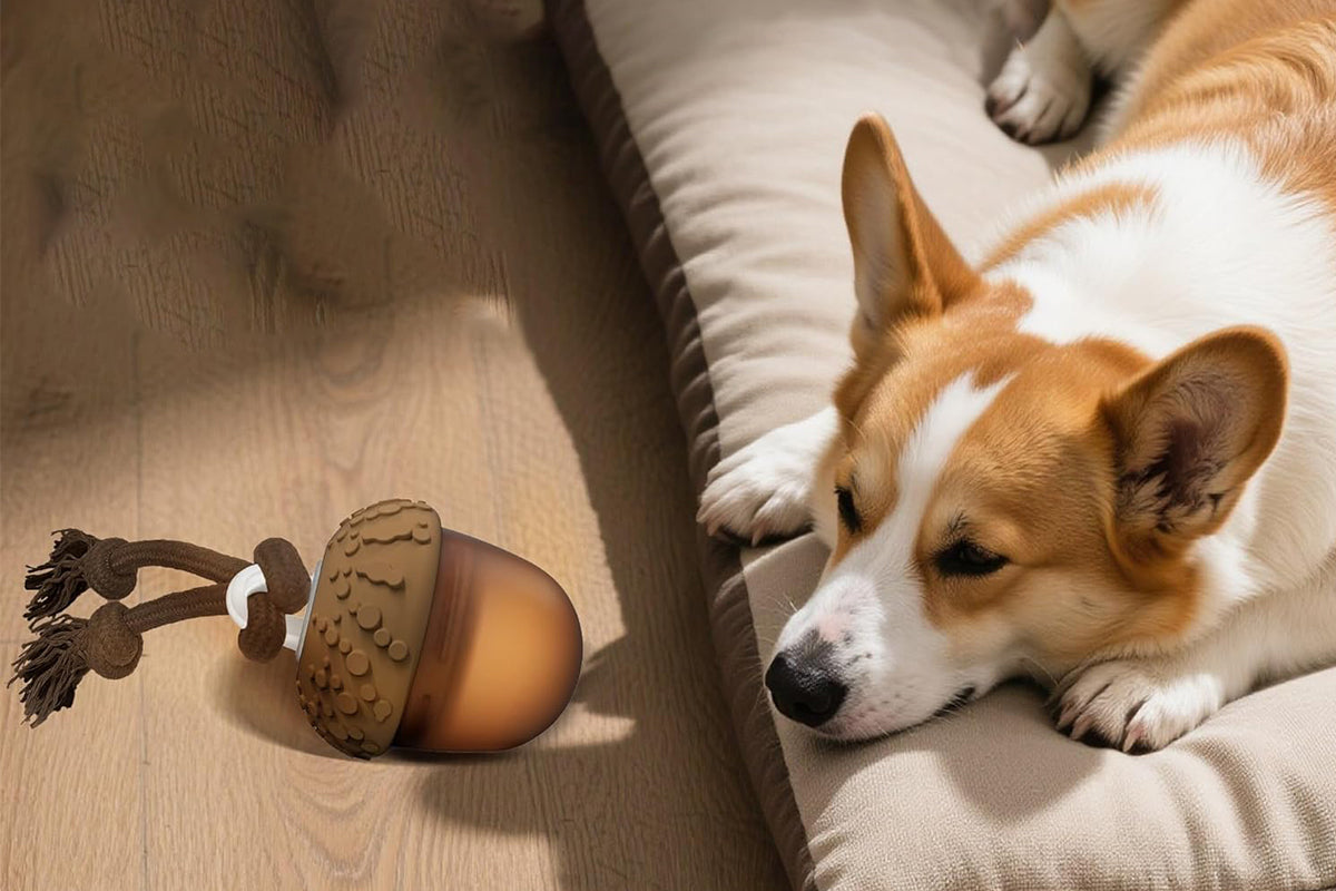 Interactive Dog Toy Ball Dog Rolling Ball with Motion Activated Moving Puppy Toy-Acorn