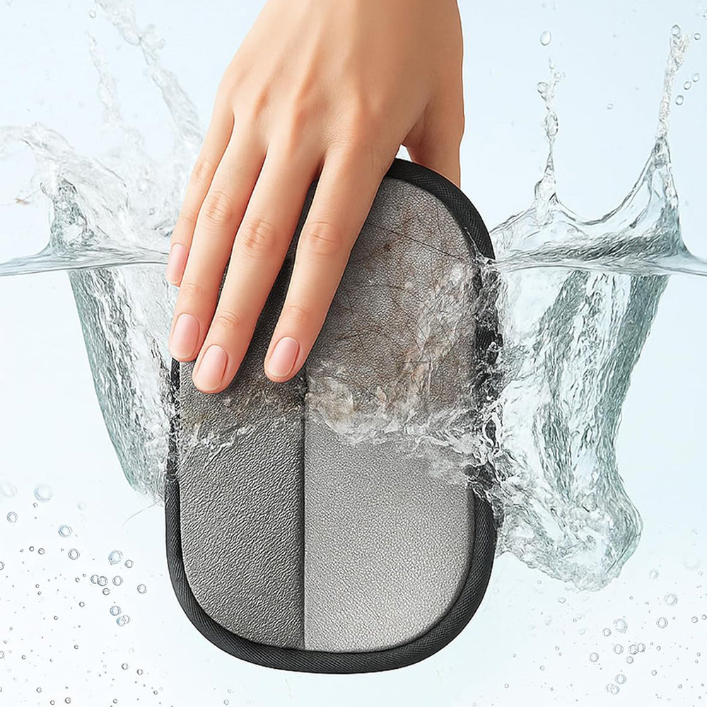 2Pcs Pet Hair Remover Gloves Cats Dogs Hair Remover for Laundry Couch Furniture Carpet-Black