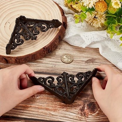 2Pcs Antique Style Cast Iron Shelf Brackets Decorative Brackets Wall Bracket
