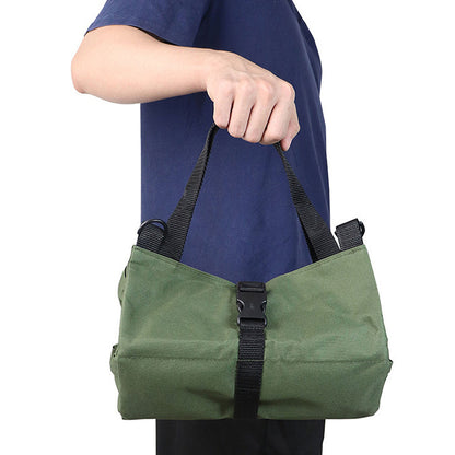 Roll Up Tool Bag Oxford Canvas Tool Organizer with 5 Zippered Pockets
