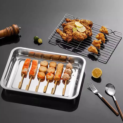 Stainless Steel Crisper Pan and Rack Set for Oven Baking Grilling and Draining